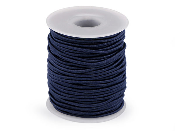 Șnur elastic rotund premium de 2 mm – Elastic moale cu elasticitate ridicată pentru jachete, echipament sportiv și lucru manual
