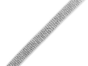 Bandă elastică premium din brocard cu lurex - Elastic strălucitor de 10 mm pentru bretele, bentițe de păr și pasmanterie