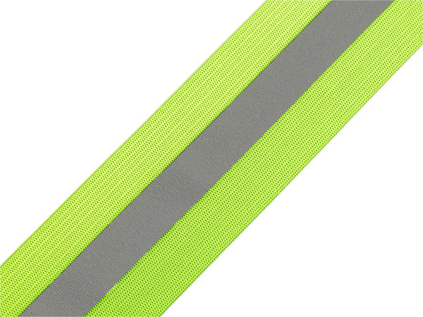 Bandă elastică reflectorizantă Premium (50 mm) - Chingă elastică ultra-rezistentă pentru echipament de protecție, articole sportive și galanterie