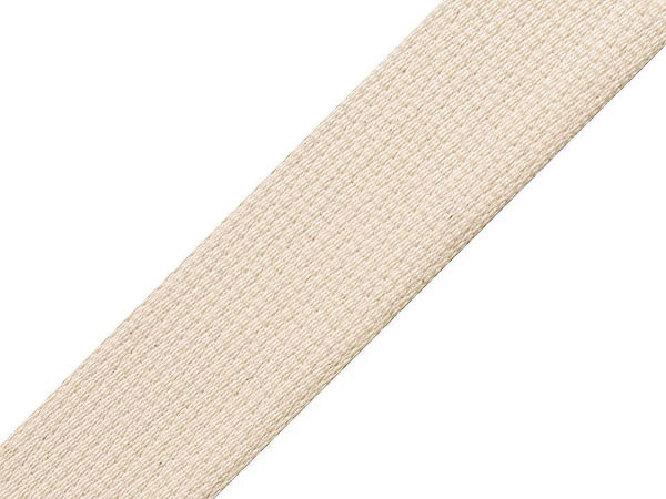 Chingă din bumbac premium de 30 mm - Ecru deschis
