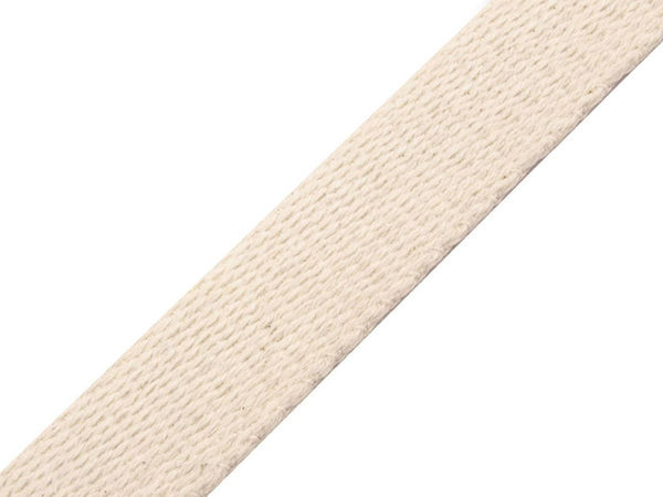Chingă din bumbac 100% Premium (lățime 25 mm) - Bandă rezistentă pentru mânere de geantă, tapițerie și lucru manual - Ecru deschis