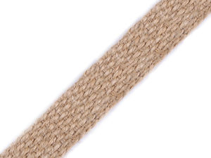 Chingă din iută naturală premium de 20 mm pentru tapițerie, lucru manual și confecționare genți