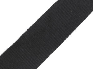 Chingă premium din bumbac negru - Bandă ultra-rezistentă de 40 mm pentru genți, lucru manual și tapițerie