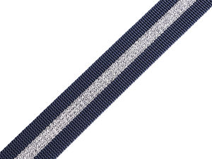 Chingă premium din polipropilenă de 25 mm, cu două fețe și accent sclipitor din lurex
