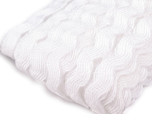 Panglică zigzag premium (lățime material 5 mm, vârf la vârf 9 mm) - Șnur ondulat decorativ pentru croitorie, costume și lucru manual