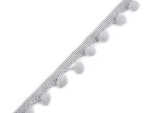 Bandă decorativă premium cu ciucuri tip pompon (Lățime 20 mm, Pompoane 10 mm)