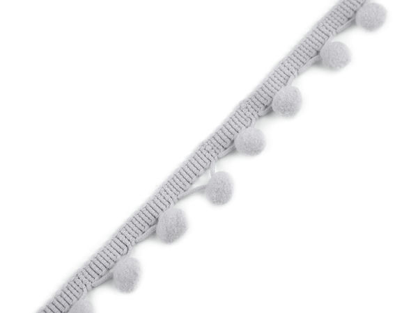 Bandă decorativă premium cu ciucuri tip pompon (Lățime 20 mm, Pompoane 10 mm)