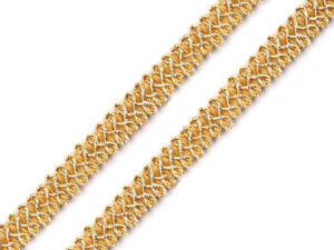 Bandă de pasmanterie metalică premium - Ornament rigid din Lurex strălucitor