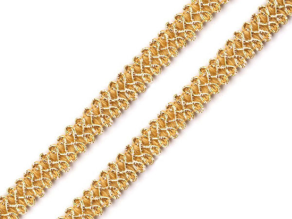 Bandă de pasmanterie metalică premium - Ornament rigid din Lurex strălucitor