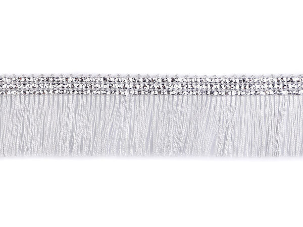 Panglică cu franjuri metalizați - Lurex strălucitor de 30 mm pentru costume, proiecte creative și decorațiuni
