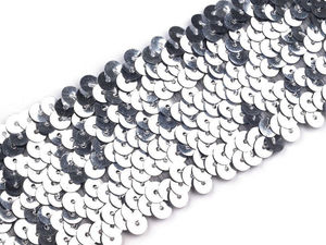 Bandă elastică premium cu paiete (lățime 45 mm) – Galon elastic din paiete pentru costume, rochii și articole de galanterie
