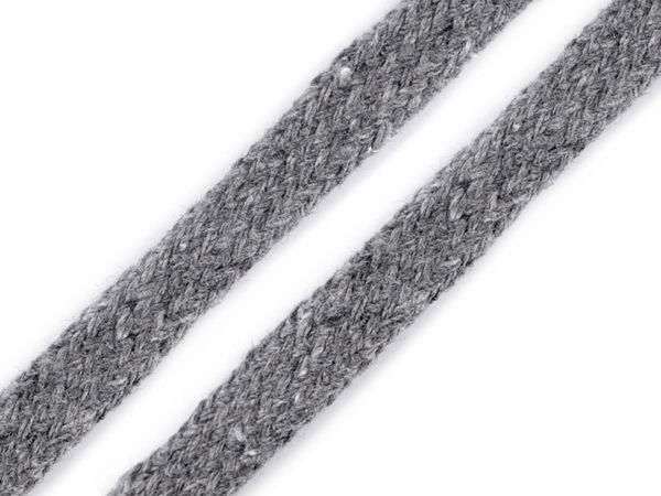 Șnur plat premium din bumbac (lățime 10 mm) pentru hanorace, jachete și galanterie
