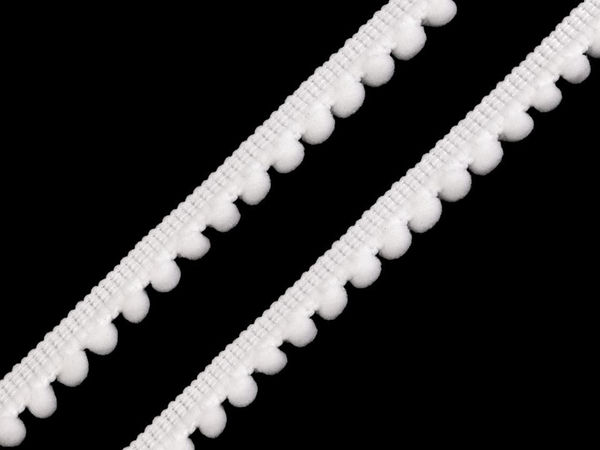 Panglică decorativă premium cu ciucuri (lățime 11 mm) – Bandă tip galon pentru cusut, îmbrăcăminte și decorațiuni interioare