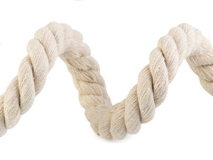 Șnur premium de bumbac răsucit și frânghie de 18 mm pentru macrame, genți și decorațiuni interioare (Ecru deschis)