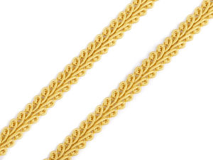 Galon decorativ de pasmanterie premium italian, 8 mm - Șnur decorativ neelastic și elegant pentru modă, accesorii și decorațiuni interioare