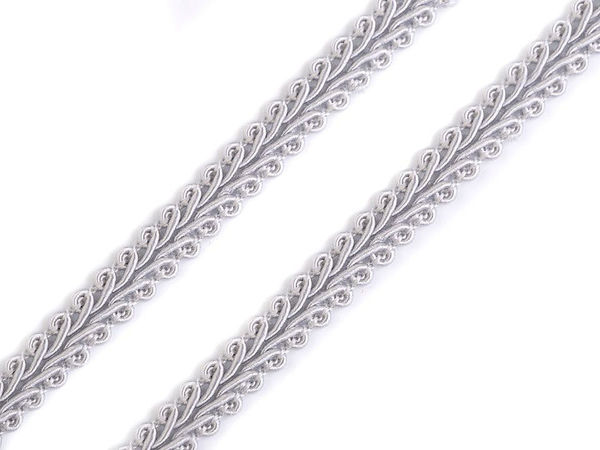 Galon decorativ de pasmanterie premium italian, 8 mm - Șnur decorativ neelastic și elegant pentru modă, accesorii și decorațiuni interioare