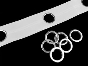Rejansă premium albă pentru perdele cu capse cu clipsare - Lățimi de 75 mm și 80 mm