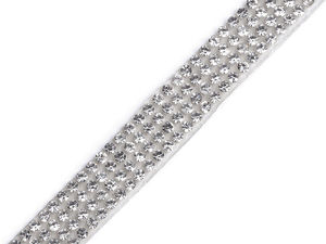 Bandă decorativă autoadezivă cu cristale strass (lățime 10 mm) - Bordură elegantă strălucitoare pentru mercerie, proiecte de lucru manual, nunți și ambalarea cadourilor