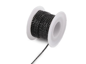 Lanț premium cu ștrasuri de 2 mm - Lanț strălucitor în montură tip cupă pentru croitorie, accesorii și lucru manual