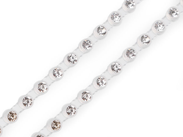 Lanț premium cu strasuri din cristal de 4 mm - Ornament strălucitor și elegant pentru modă, croitorie și creații DIY