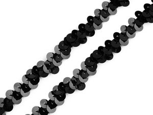 Bandă elastică premium cu paiete de 10 mm - Galon elastic pentru costume și articole vestimentare