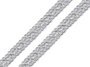 Galon decorativ metalizat premium - Tresă elegantă guipură de 13mm pentru costume, articole vestimentare și accesorii