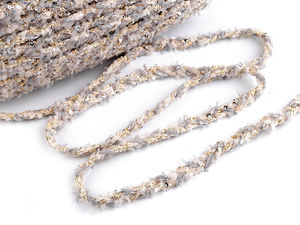 Galon împletit elegant stil Chanel cu paiete și lurex - 10mm