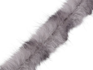 Bandă premium din blană ecologică rotunjită, cu suport textil pentru coasere - Imprimeu animal, lățime 4,5 cm
