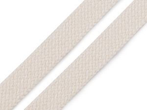 Șnur tubular plat premium din bumbac 100% - Șnur rezistent de strângere și bandă de galanterie, 18 mm