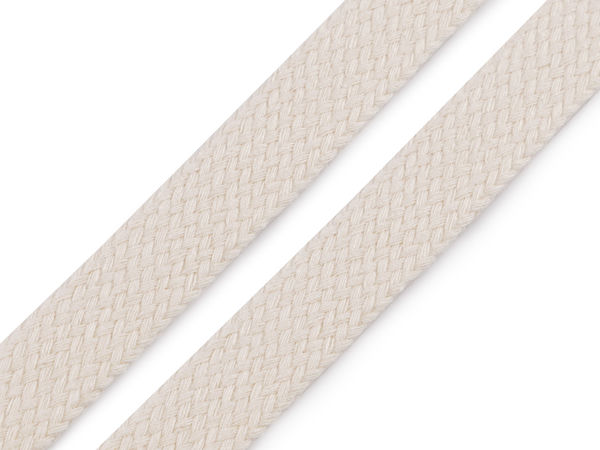 Șnur tubular plat premium din bumbac 100% - Șnur rezistent de strângere și bandă de galanterie, 18 mm