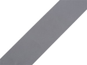 Bandă reflectorizantă autoadezivă gri Premium (50 mm) - Chingă textilă din poliester de înaltă vizibilitate