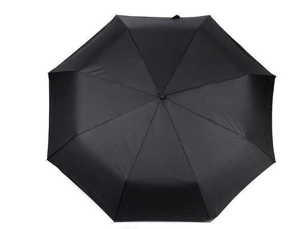 Umbrelă de familie premium pliabilă și automată - Cupolă dublă mare rezistentă la vânt (Negru)