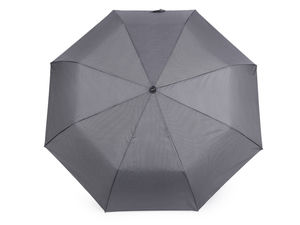 Umbrelă premium pliabilă automată pentru bărbați - Pepito, tartan și dungi gri