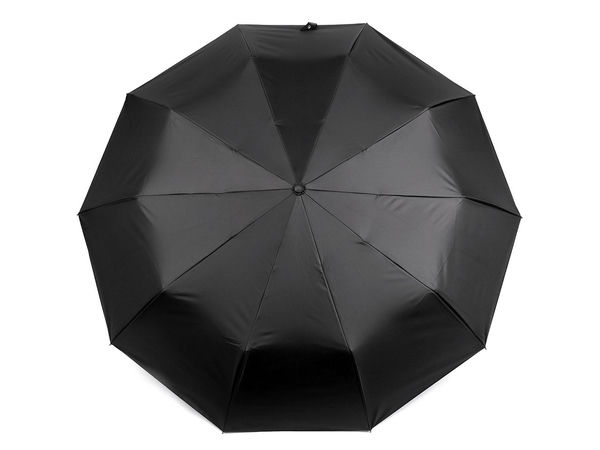Umbrelă pliabilă automată premium - Umbrelă de călătorie unisex, mare, rezistentă la vânt, cu 10 clini și mâner cu aspect de lemn
