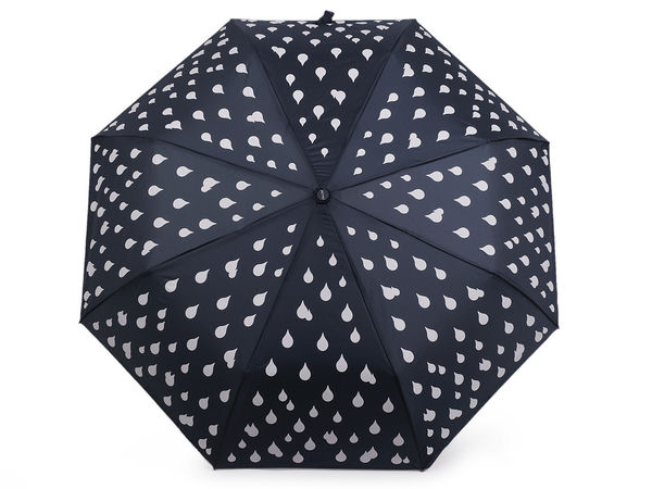 Umbrelă pliabilă magică de damă, cu imprimeu ce își schimbă culoarea la contactul cu apa - Umbrelă de călătorie cu deschidere automată și protecție UV