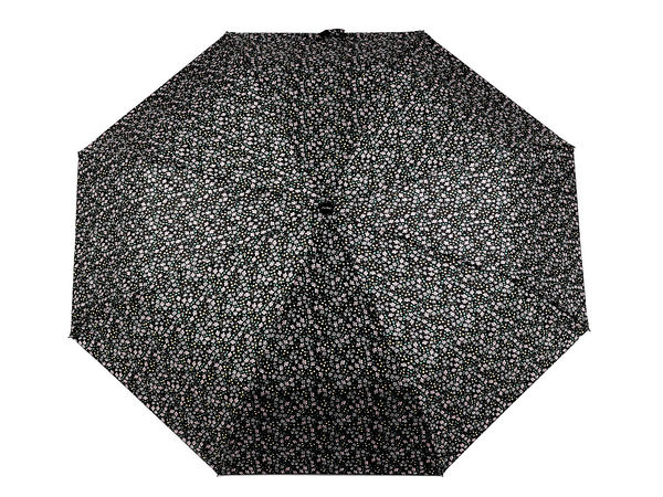 Umbrelă de damă automată și pliabilă, cu imprimeu floral elegant - Umbrelă compactă de ploaie pentru călătorie, deschidere și închidere automată