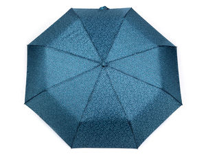 Umbrelă pliabilă elegantă de damă, cu deschidere și închidere automată, protecție UV și motiv cu frunze