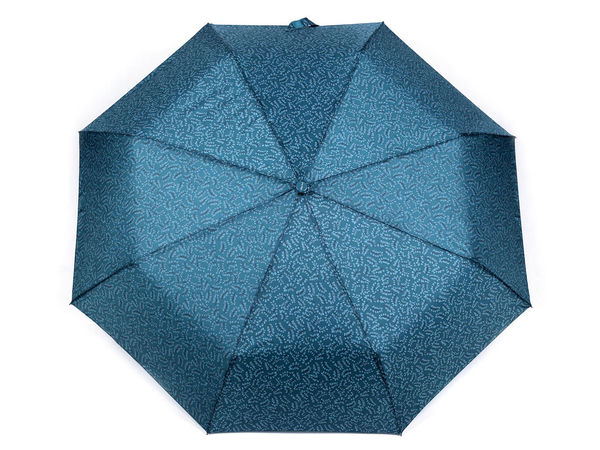 Umbrelă pliabilă elegantă de damă, cu deschidere și închidere automată, protecție UV și motiv cu frunze