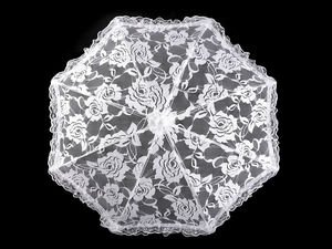 Mini umbrelă din dantelă pentru nuntă - Accesoriu vintage pentru domnișoare de onoare și ședințe foto