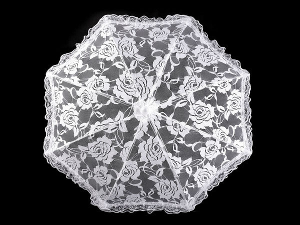 Mini umbrelă din dantelă pentru nuntă - Accesoriu vintage pentru domnișoare de onoare și ședințe foto