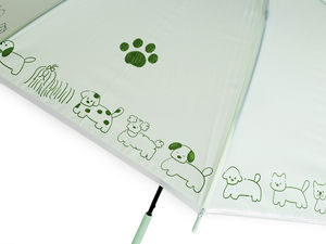 Umbrelă premium pentru copii, cu deschidere automată și rezistență la vânt - Cupolă mare cu imprimeu animal și culori pastelate (Vârsta 8+)