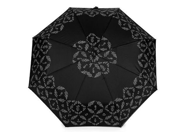 Umbrelă pliabilă elegantă cu imprimeu floral, deschidere și închidere automată - Umbrelă compactă de ploaie cu protecție UV premium