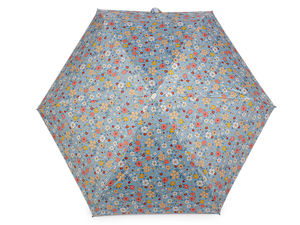 Mini umbrelă pliabilă de damă cu motiv floral - Umbrelă de călătorie compactă cu protecție UV și husă de transport
