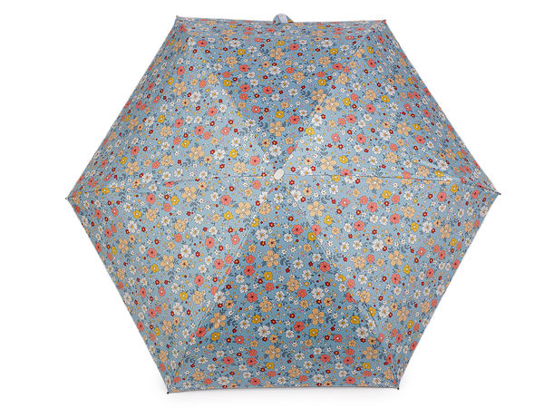 Mini umbrelă pliabilă de damă cu motiv floral - Umbrelă de călătorie compactă cu protecție UV și husă de transport