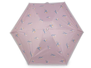Mini umbrelă pliabilă pentru damă cu motiv lalele - Parasolar compact de călătorie cu protecție UV