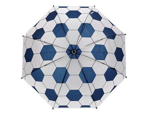 Umbrelă cu deschidere automată pentru copii, model fotbal - Cupolă translucidă rezistentă la vânt și etichetă pentru nume