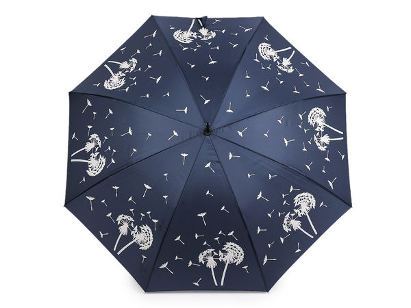 Umbrelă de damă tip baston cu deschidere automată - Cupolă magică cu model de păpădie sensibil la apă și protecție UV