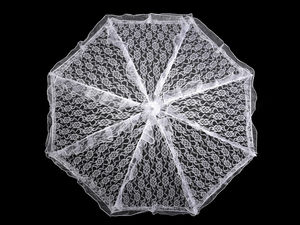 Umbrelă elegantă din dantelă albă pentru mireasă - Umbrelă de soare decorativă pentru nuntă și recuzită foto