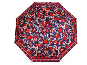 Umbrelă pliabilă automată premium pentru damă - Design elegant cu motive paisley