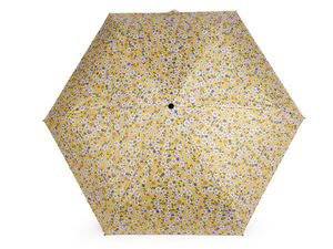 Umbrelă mini pliabilă de damă cu imprimeu floral - Umbrelă de buzunar compactă și ușoară, cu husă de protecție pentru călătorie
